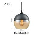 Modern black glass pendant light set of 3 for dining room