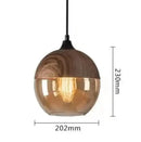 Modern black glass pendant light set of 3 for dining room