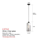Modern black glass pendant lights for dining room set of 2