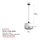 Modern black glass pendant lights for dining room set of 2