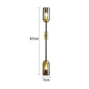 Modern brass and black glass wall lamp living room sconce