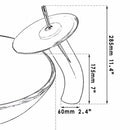 DecorBites™ Black Glass Waterfall Bathroom Sink Tap Mixer Faucet