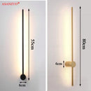 DecorBites™ Black Gold Aluminum LED Wall Sconce, Modern Home Decor for Living Room, Bedroom