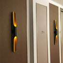 Modern minimalist black & gold aluminum tube wall sconce bedroom light
