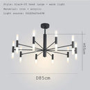 Modern gold art decor chandelier – living room glass candle light