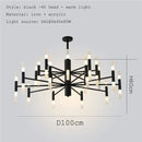 Modern gold art decor chandelier – living room glass candle light