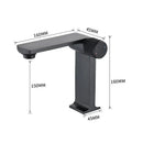 Modern black & gold basin faucet for bathroom sink with textured knob