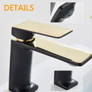 DecorBites™ Black Gold Basin Faucet: Stylish Deck Mounted Bathroom Sink Faucet with Gold Handle