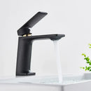 DecorBites™ Black Gold Basin Faucet: Stylish Deck Mounted Bathroom Sink Faucet with Gold Handle