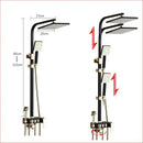 Modern black & gold shower faucet set bathroom rainhead system