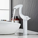 Modern sleek black & gold brass bathroom faucet sink mixer tap