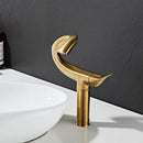 Modern sleek black & gold brass bathroom faucet sink mixer tap