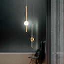 Modern decorbites black gold ceiling pendant for bedroom led light
