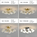 Decorbites black gold chandelier clear star glass dining room light