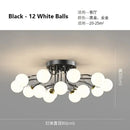 Decorbites black gold chandelier clear star glass dining room light