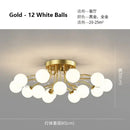 Decorbites black gold chandelier clear star glass dining room light