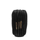 DecorBites™ Black Gold Crease Texture Resin Vase - Abstract Home Decor Ornament