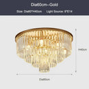 DecorBites™ Black Gold Crystal Ceiling Chandelier: Modern LED Pendant Light for Luxe Living Spaces