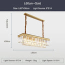DecorBites™ Black Gold Crystal Ceiling Chandelier: Modern LED Pendant Light for Luxe Living Spaces