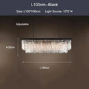 DecorBites™ Black Gold Crystal Ceiling Chandelier: Modern LED Pendant Light for Luxe Living Spaces