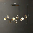 DecorBites™ Black Gold Crystal Chandelier LED Light for Luxury Home Decor