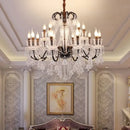 DecorBites™ Black Gold Crystal Chandelier Pendant Light for Elegant Living Spaces