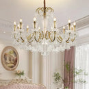 DecorBites™ Black Gold Crystal Chandelier Pendant Light for Elegant Living Spaces