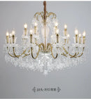 DecorBites™ Black Gold Crystal Chandelier Pendant Light for Elegant Living Spaces