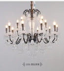 DecorBites™ Black Gold Crystal Chandelier Pendant Light for Elegant Living Spaces