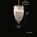 DecorBites™ Black Gold Crystal Glass Ceiling Pendant Lights, Luxury Nordic Dining Table Lighting Lamps