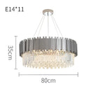 DecorBites™ Black Gold Crystal Oval LED Hanging Chandelier Lighting Fixture