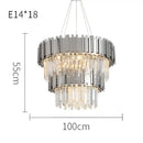 DecorBites™ Black Gold Crystal Oval LED Hanging Chandelier Lighting Fixture