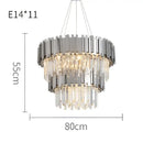 DecorBites™ Black Gold Crystal Oval LED Hanging Chandelier Lighting Fixture