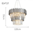 DecorBites™ Black Gold Crystal Oval LED Hanging Chandelier Lighting Fixture
