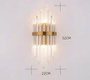 DecorBites™ Black Gold Crystal Wall Lights Modern LED Sconce for Bedroom Living Room