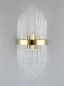 DecorBites™ Black Gold Crystal Wall Lights Modern LED Sconce for Bedroom Living Room