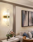 DecorBites™ Black Gold Crystal Wall Sconce LED Light for Bedroom Living Room Home Décor