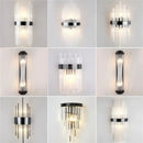 DecorBites™ Black Gold Crystal Wall Sconce LED Light for Bedroom Living Room Home Décor