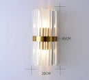 DecorBites™ Black Gold Crystal Wall Sconce LED Light for Bedroom Living Room Home Décor