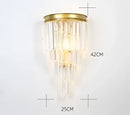 DecorBites™ Black Gold Crystal Wall Sconce LED Light for Bedroom Living Room Home Décor