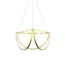 Modern black gold geometric led chandelier living room pendant light