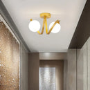 DecorBites™ Black Gold Glass Ceiling Light: Modern Minimalist Indoor Lighting for Entryway Balcony