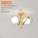 DecorBites™ Black Gold Glass Ceiling Light: Modern Minimalist Indoor Lighting for Entryway Balcony