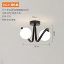 DecorBites™ Black Gold Glass Ceiling Light: Modern Minimalist Indoor Lighting for Entryway Balcony