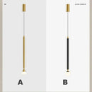 Minimalist black & gold pendant light bedroom hanging sconces