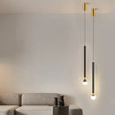 Minimalist black & gold pendant light bedroom hanging sconces