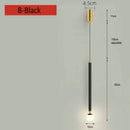 Minimalist black & gold pendant light bedroom hanging sconces