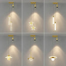 DecorBites™ Black Gold Hanging Pendant Lamp: Modern Luxury Bedroom & Living Room Lighting
