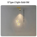 DecorBites™ Black Gold Hanging Pendant Lamp: Modern Luxury Bedroom & Living Room Lighting