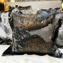 Black gold jacquard egyptian cotton bedding set bedroom duvet cover